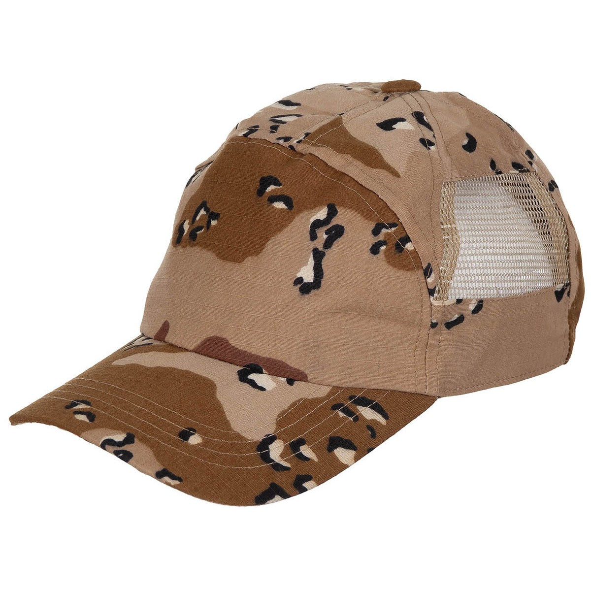 MFH US Cap, 6 Farben desert, mit Netzeinsatz, größenverst.
