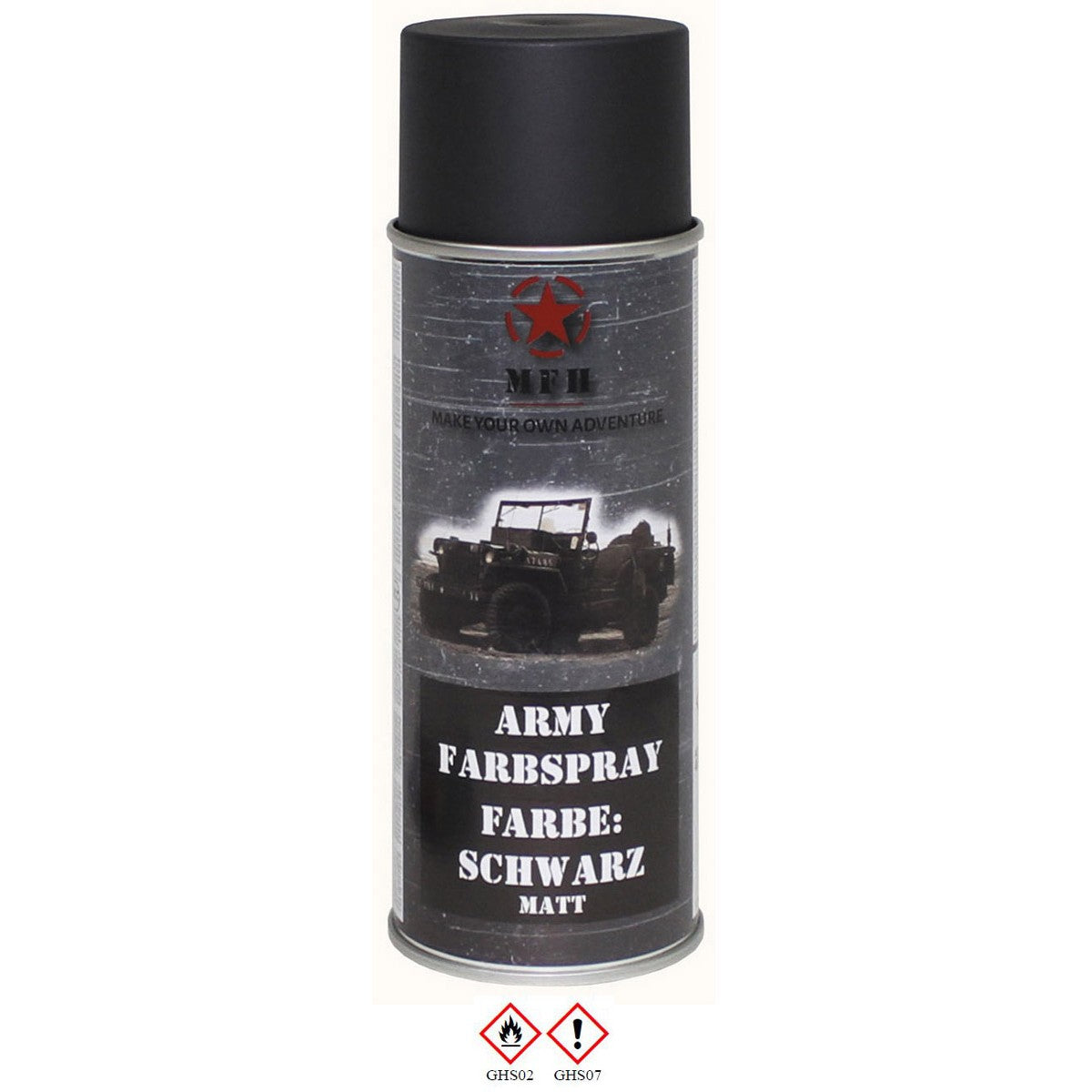 Army Farbspray, SCHWARZ, matt, 400 ml