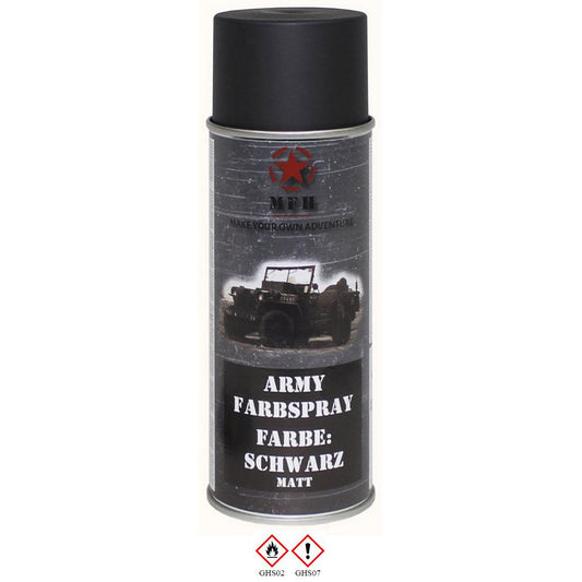 Army Farbspray, SCHWARZ, matt, 400 ml