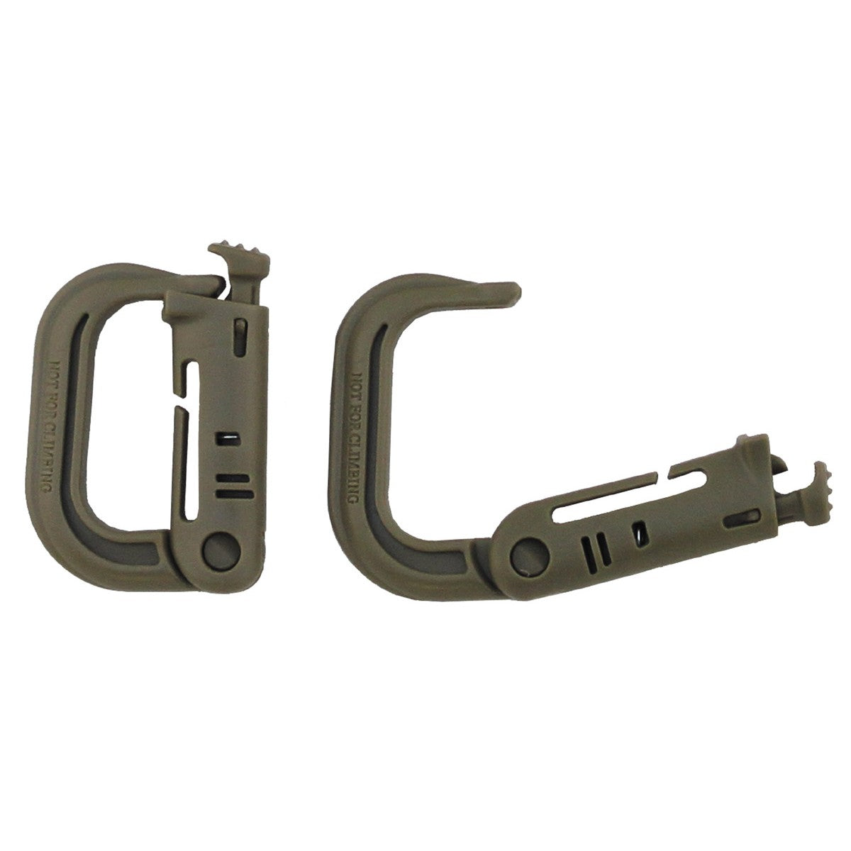 MFH Karabiner, Plastik, "MOLLE", coyote tan, 2er Pack