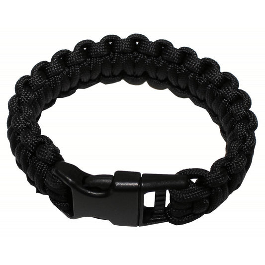 Armband, "Parachute Cord", schwarz , Breite ca. 2,3 cm