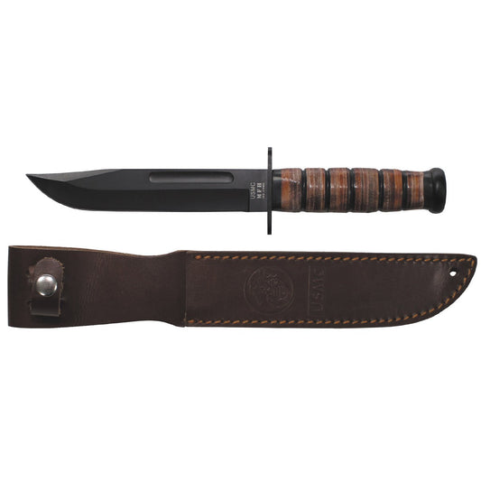 USMC Kampfmesser, Ledergriff, Scheide