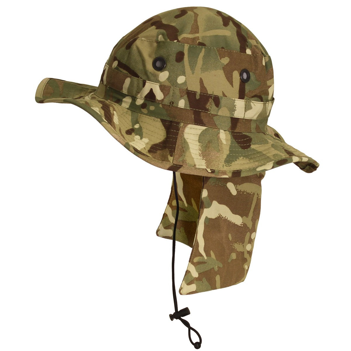 Brit. Combat Buschhut, MTP, mit Nackenschutz, gebr.