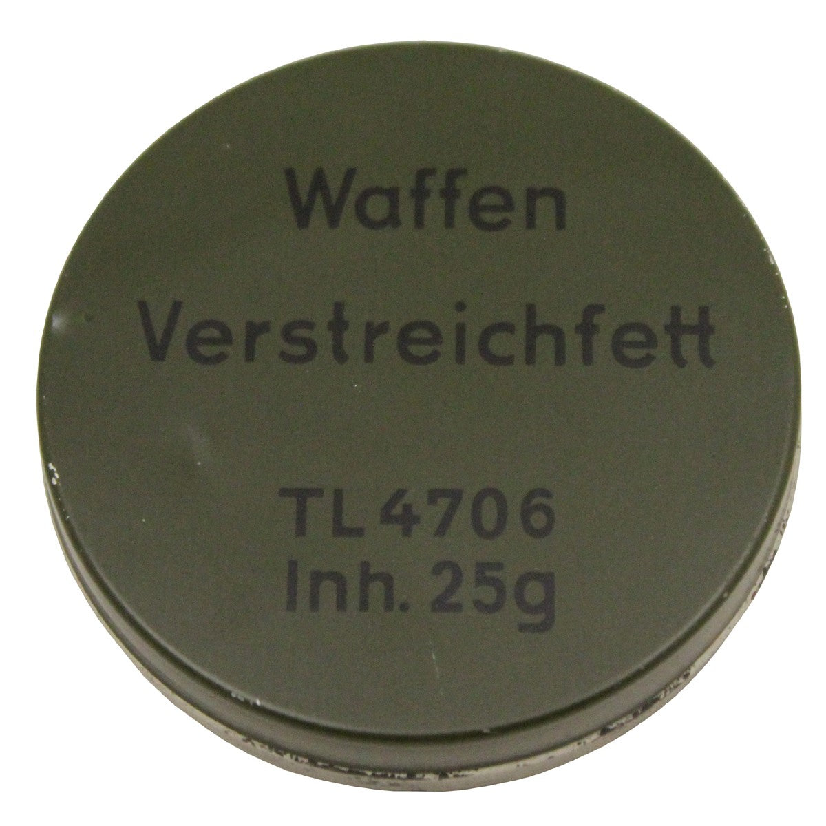 BW Waffenfett, 25 g, neuw., Blechdose mit Lagerspuren