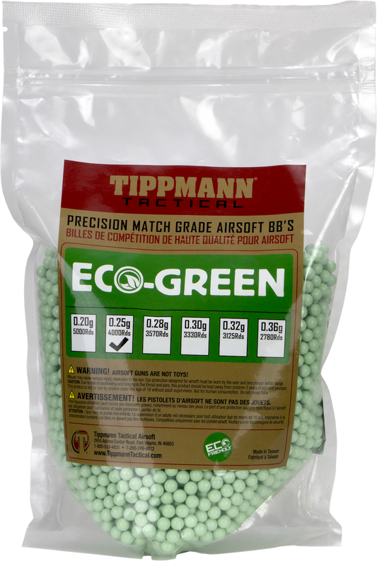 Tippmann 6mm ECO BB 0.25g 1kg bag / 4000 BBs - Light Green