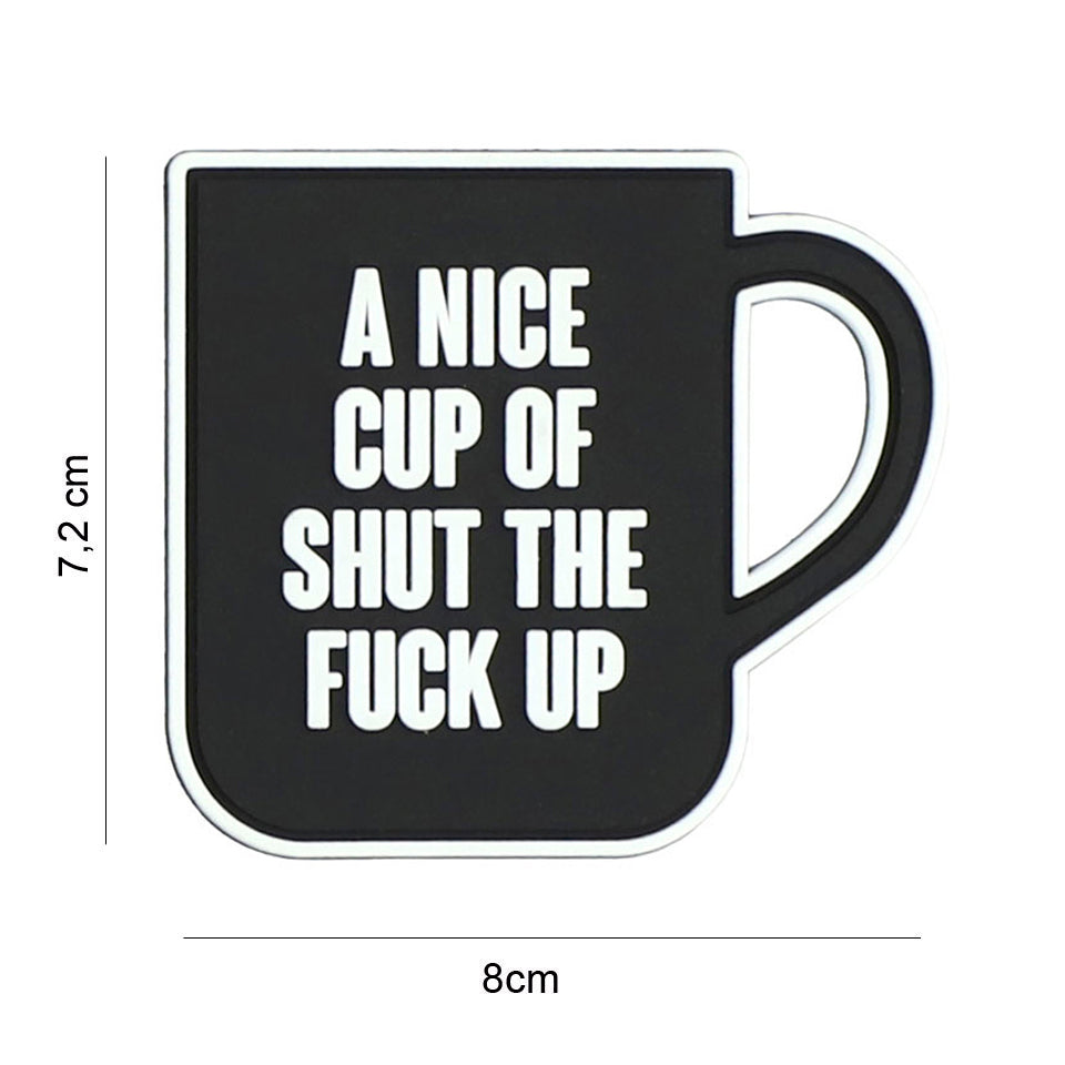Patch 3D PVC A nice cup black