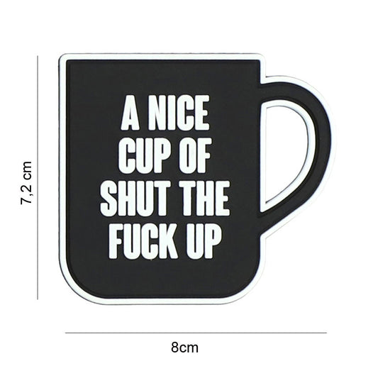 Patch 3D PVC A nice cup black