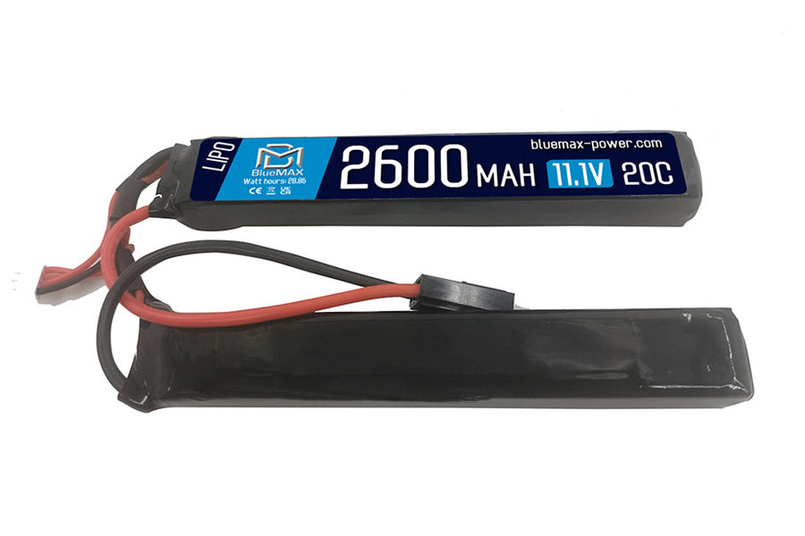 BlueMAX LiPo Battery 2600mAh 11.1V Butterfly Style (2 stick)