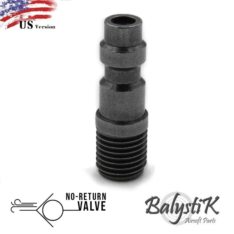 Balystik HPA No Return Valve male fitting for GBB magazine ( US )