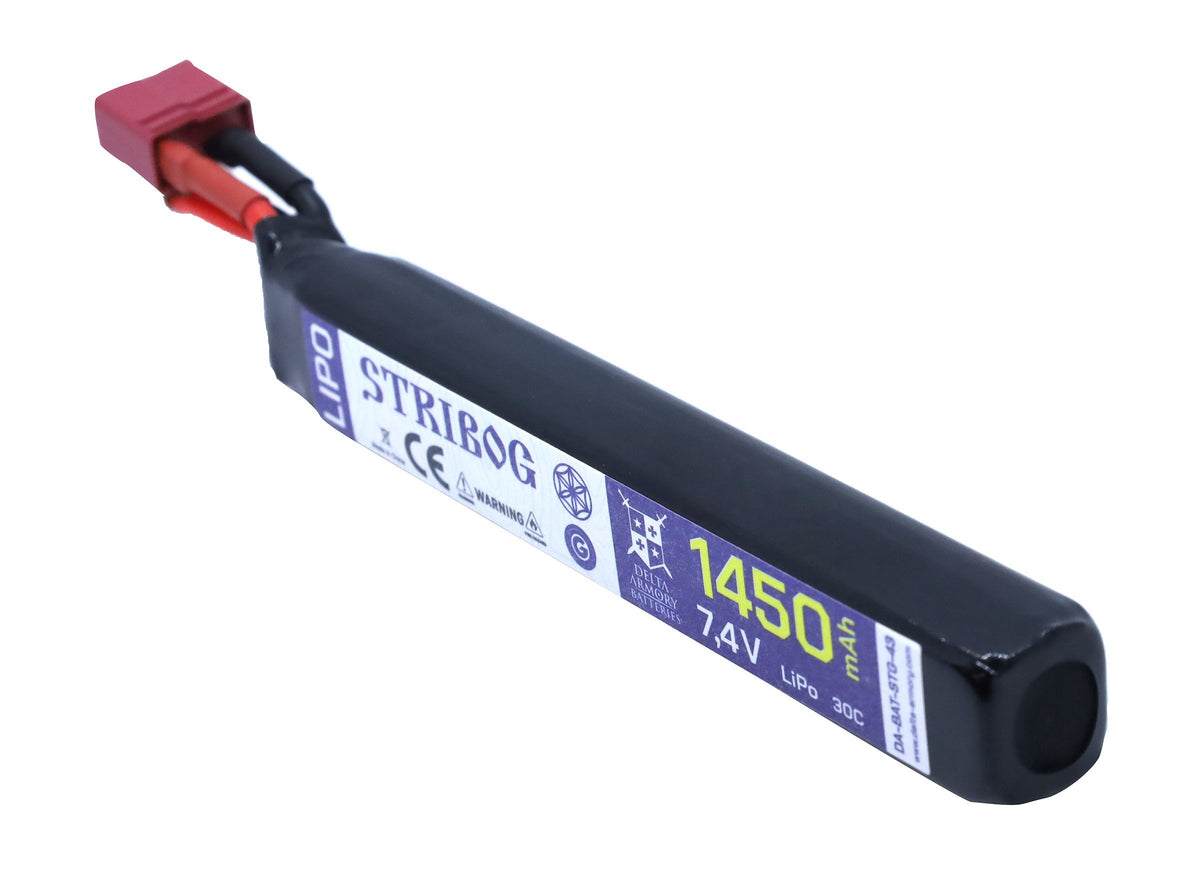 Delta Armory STRIBOG LiPo-Akku 7,4 V 1450 mAh 30C – T-Stecker, kurzes Kabel