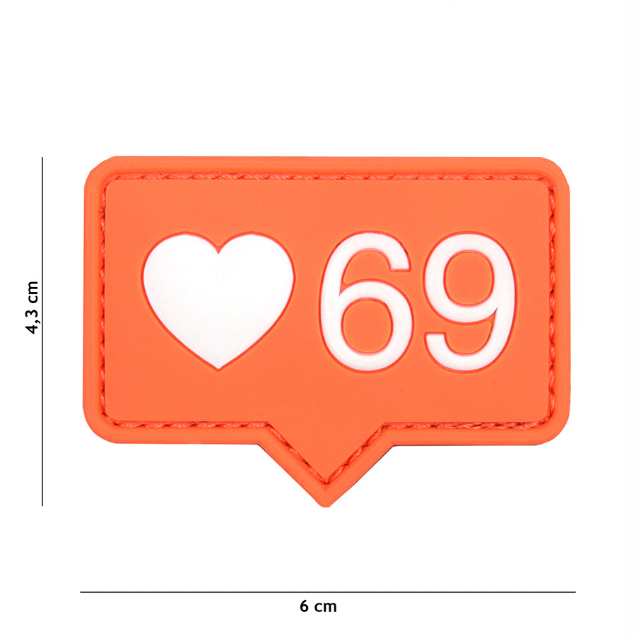 Patch 3D Love 69 orange