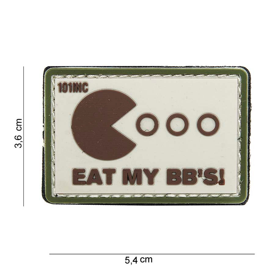Patch 3D PVC Eat My BB's beige/grün