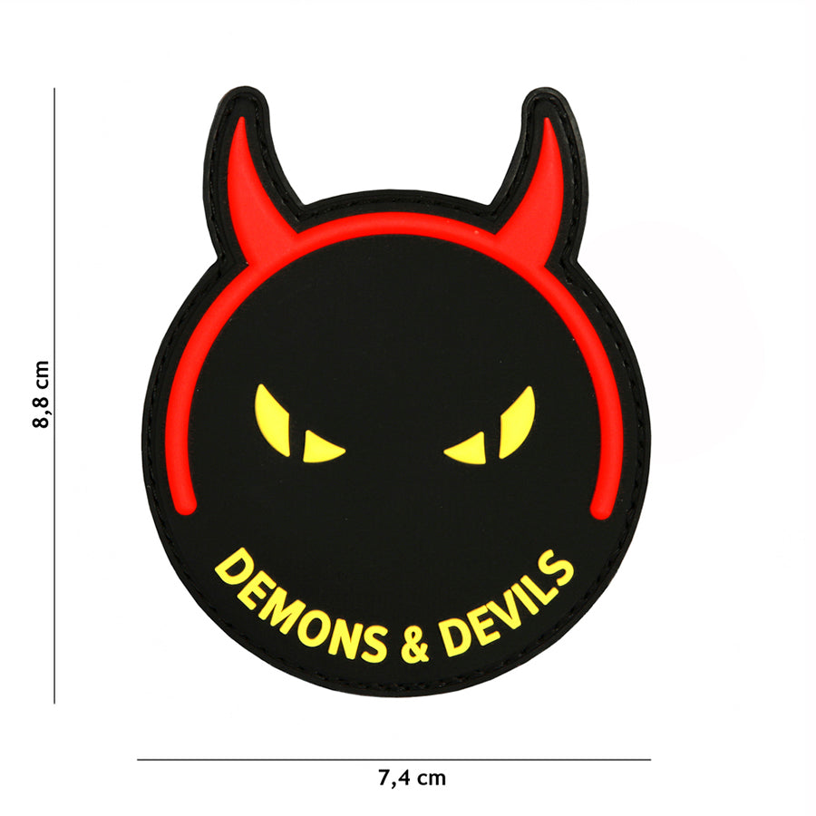 Patch 3D PVC Demons & Devils schwarz/gelb