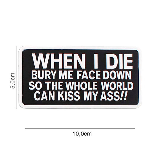 Patch 3D PVC When I Die