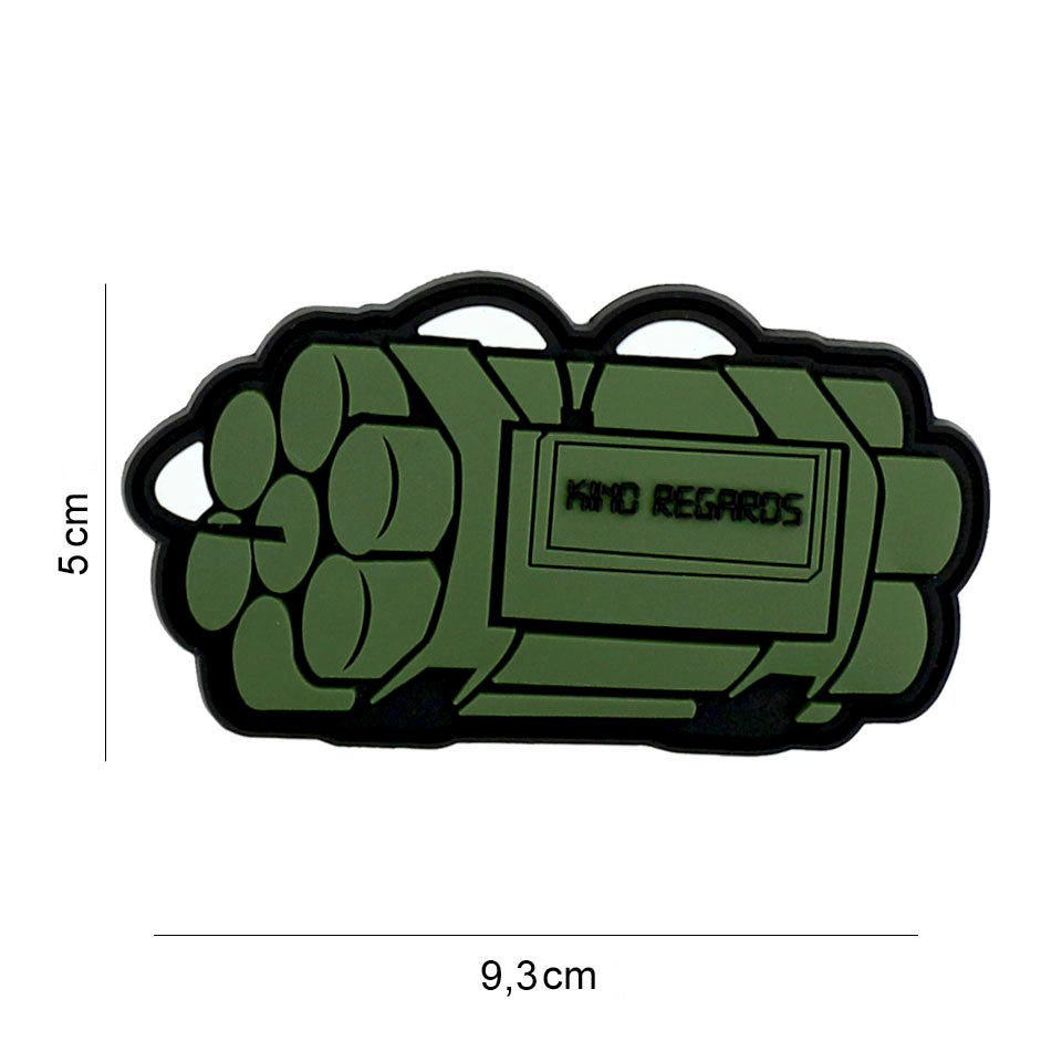 Patch 3D PVC Kind regards green