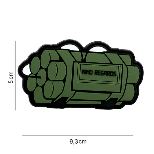 Patch 3D PVC Kind regards green