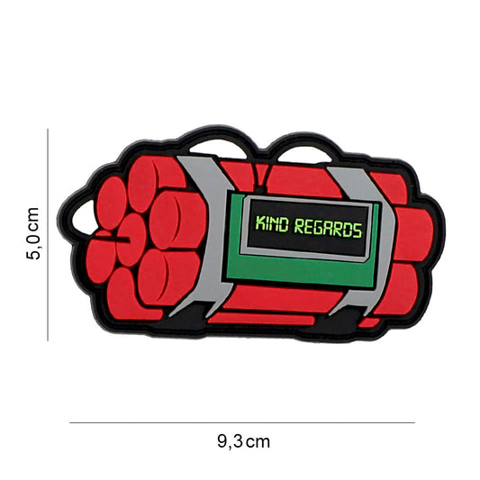 Patch 3D PVC Kind regards red