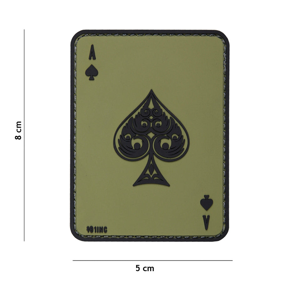 Patch 3D PVC ace of spades green