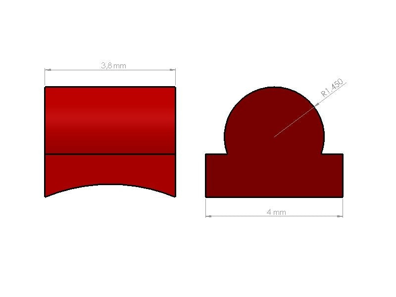 AirsoftPro Silicone rubber omega shape HopUp nub