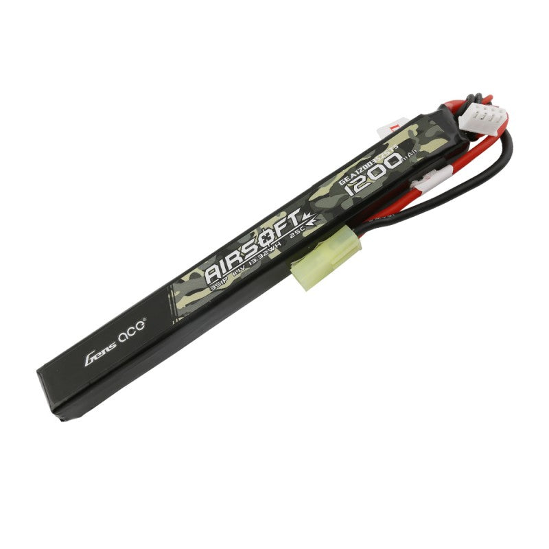 Gens ace 25C 1200mAh 3S1P 11.1V Slim Airsoft Gun Lipo Battery with Mini Tamiya Plug