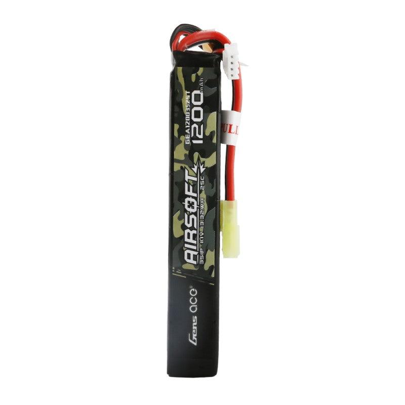 Gens ace 25C 1200mAh 3S1P 11.1V Airsoft Gun Lipo Battery with Mini Tamiya Plug