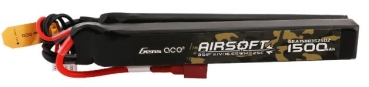 Gens ace 25C 1500mAh 3S1P 11.1V Nunchuck 2X Airsoft Gun Lipo Battery with T Plug