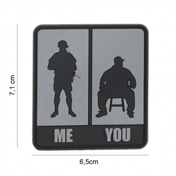 Patch 3D PVC Me & You grey