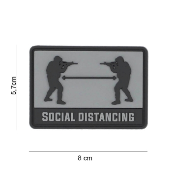 Patch 3D PVC Social distance grey