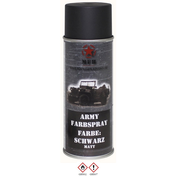 Army Farbspray, SCHWARZ, matt, 400 ml