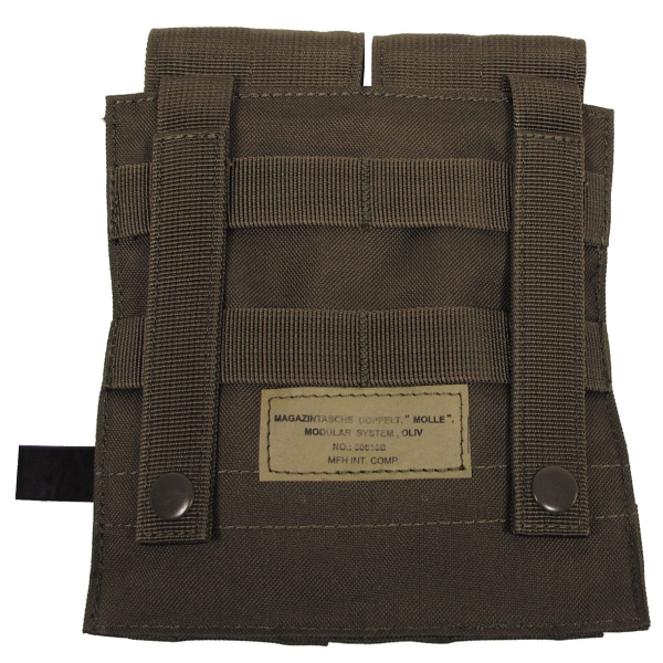 MFH Magazintasche doppelt,"MOLLE", Modular System, oliv