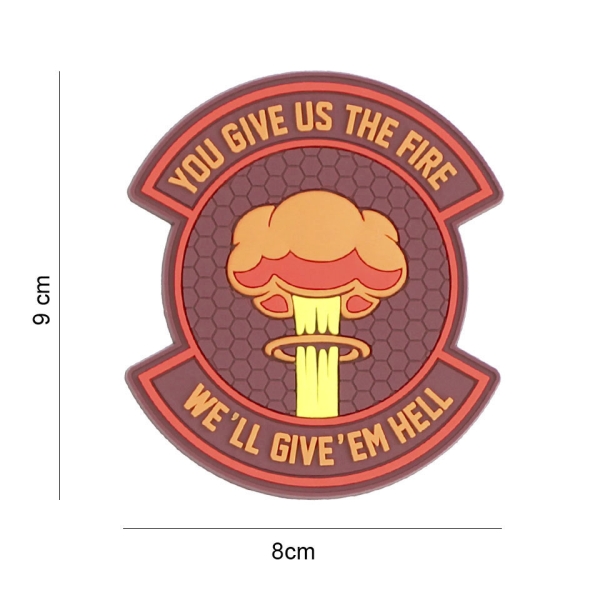 Patch 3D PVC We give 'em hell, rot
