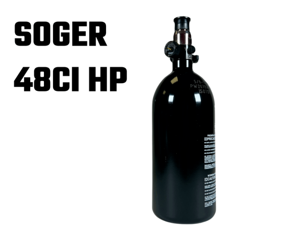 SOGER HPA Tank 3000PSI 0.8L (48ci) + HP REG (Pi certified - CE)
