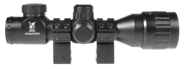 Delta Armory Airsoft rifle scope 4X32AOEG with backlight - Black