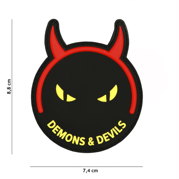 Patch 3D PVC Demons & Devils schwarz/gelb